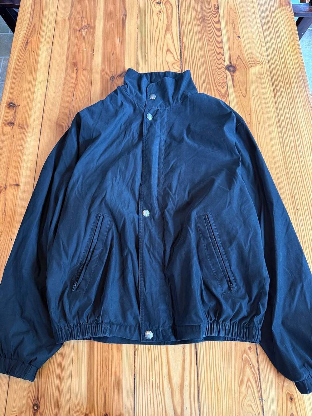 London Fog Jacket Size M Reg Black Full Zip Mock Neck